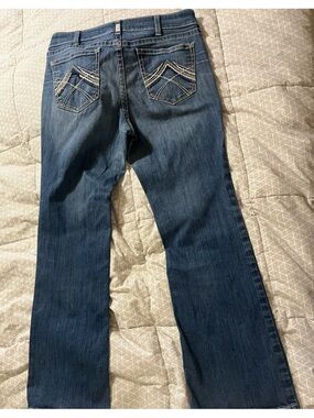 Ariat Medium Blue Bootcut Jeans with Embroidered Back Pockets